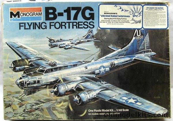 Monogram 1/48 Boeing B-17G Flying Fortress with Diorama Instructions, 5600 plastic model kit